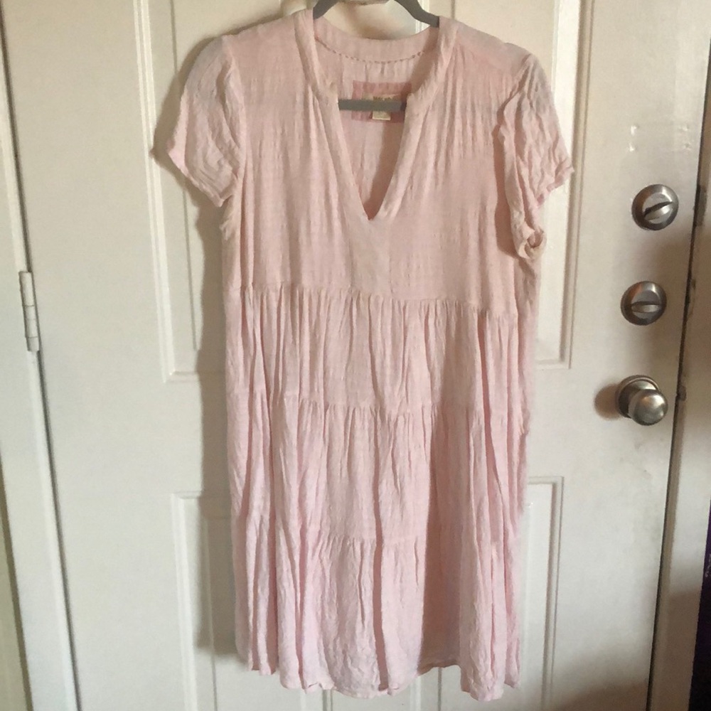 Anthropologie Pink A Line Dress